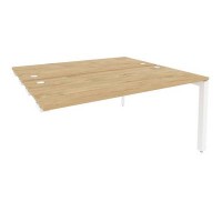 Onix O.MP-D.SPR-4.7 (Тиквуд Светлый/Белый) Стол-приставка двойной на П-образном м/к к опорным элем.