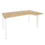 Onix O.MP-SA-1R (Тиквуд Светлый/Белый) Стол эргономичный правый на П-образном м/к