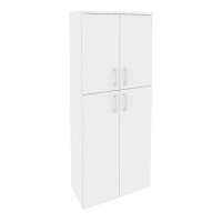 Onix O.ST-1.8 (Белый Бриллиант) Шкаф высокий широкий (2 средних фасада ЛДСП + 2 низких фасада ЛДСП)