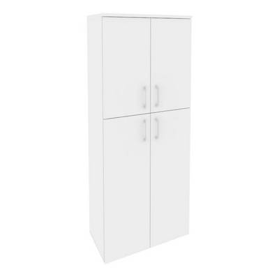 Onix O.ST-1.8 (Белый Бриллиант) Шкаф высокий широкий (2 средних фасада ЛДСП + 2 низких фасада ЛДСП)