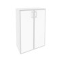 Onix O.ST-2.4R white (Белый Бриллиант) Шкаф средний широкий (2 средних фасада стекло лакобель в раме)