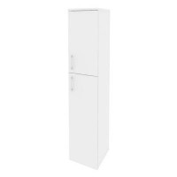 Onix O.SU-1.8(R) (Белый Бриллиант) Шкаф высокий узкий правый (1 средний фасад ЛДСП + 1 низкий фасад ЛДСП)