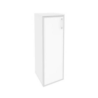 Onix O.SU-2.4R(L) white (Белый Бриллиант) Шкаф средний узкий левый (1 средний фасад стекло лакобель в раме)