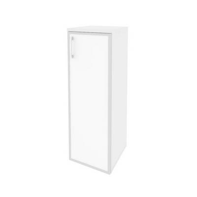 Onix O.SU-2.4R(R) white (Белый Бриллиант) Шкаф средний узкий правый (1 средний фасад стекло лакобель в раме)