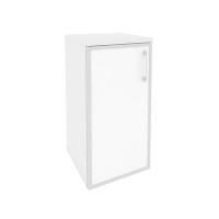 Onix O.SU-3.2R(L) white (Белый Бриллиант) Шкаф низкий узкий левый (1 низкий фасад стекло лакобель в раме)