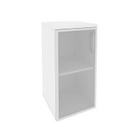 Onix O.SU-3.2R(L) (Белый Бриллиант) Шкаф низкий узкий левый (1 низкий фасад стекло в раме)
