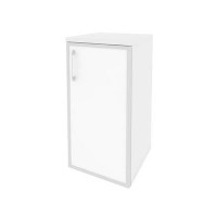 Onix O.SU-3.2R(R) white (Белый Бриллиант) Шкаф низкий узкий правый (1 низкий фасад стекло лакобель в раме)