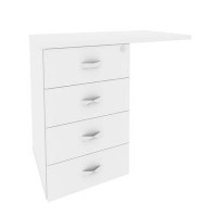 Onix O.TPU-4 (Белый Бриллиант) Тумба приставная (универсальная л/пр)