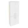 Onix O.ST-1.3 (Денвер Светлый/Белый Бриллиант) Шкаф высокий широкий (2 низких фасада ЛДСП + 2 средних фасада ЛДСП)