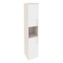 Onix O.SU-1.5(L) (Денвер Светлый/Белый Бриллиант) Шкаф высокий узкий левый (2 низких фасада ЛДСП)
