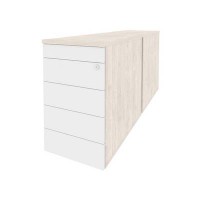 Onix O.TPO-2.8 TIP (Денвер Светлый/Белый Бриллиант) Тумба двойная приставная / опорная (TIP-ON)