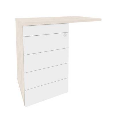 Onix O.TPU-4 TIP (Денвер Светлый/Белый Бриллиант) Тумба приставная (TIP-ON) (универсальная л/пр)