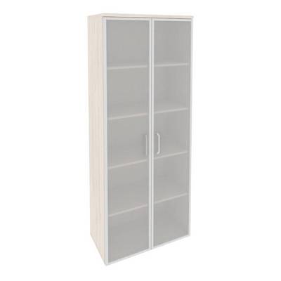 Onix O.ST-1.10R (Денвер Светлый) Шкаф высокий широкий (2 высоких фасада стекло в раме)