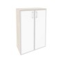 Onix O.ST-2.4R white (Денвер Светлый) Шкаф средний широкий (2 средних фасада стекло лакобель в раме)