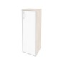 Onix O.SU-2.4R(R) white (Денвер Светлый) Шкаф средний узкий правый (1 средний фасад стекло лакобель в раме)