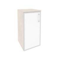 Onix O.SU-3.2R(L) white (Денвер Светлый) Шкаф низкий узкий левый (1 низкий фасад стекло лакобель в раме)