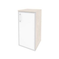 Onix O.SU-3.2R(R) white (Денвер Светлый) Шкаф низкий узкий правый (1 низкий фасад стекло лакобель в раме)