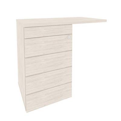 Onix O.TPU-4 TIP (Денвер Светлый) Тумба приставная (TIP-ON) (универсальная л/пр)