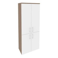 Onix O.ST-1.3 (Дуб Аризона/Белый Бриллиант) Шкаф высокий широкий (2 низких фасада ЛДСП + 2 средних фасада ЛДСП)