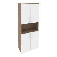 Onix O.ST-1.5 (Дуб Аризона/Белый Бриллиант) Шкаф высокий широкий (4 низких фасада ЛДСП)