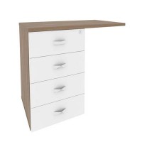 Onix O.TPU-4 (Дуб Аризона/Белый Бриллиант) Тумба приставная (универсальная л/пр)