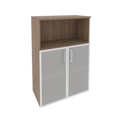 Onix O.ST-2.2R (Дуб Аризона) Шкаф средний широкий (2 низких фасада стекло в раме)