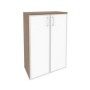 Onix O.ST-2.4R white (Дуб Аризона) Шкаф средний широкий (2 средних фасада стекло лакобель в раме)