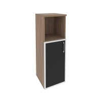 Onix O.SU-2.2R(L) black (Дуб Аризона) Шкаф средний узкий левый (1 низкий фасад стекло лакобель в раме)