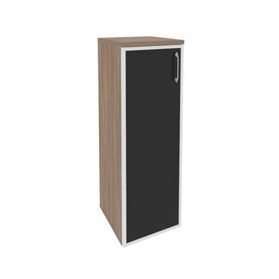 Onix O.SU-2.4R(L) black (Дуб Аризона) Шкаф средний узкий левый (1 средний фасад стекло лакобель в раме)