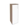 Onix O.SU-2.4R(L) white (Дуб Аризона) Шкаф средний узкий левый (1 средний фасад стекло лакобель в раме)