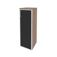Onix O.SU-2.4R(R) black (Дуб Аризона) Шкаф средний узкий правый (1 средний фасад стекло лакобель в раме)