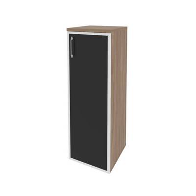 Onix O.SU-2.4R(R) black (Дуб Аризона) Шкаф средний узкий правый (1 средний фасад стекло лакобель в раме)
