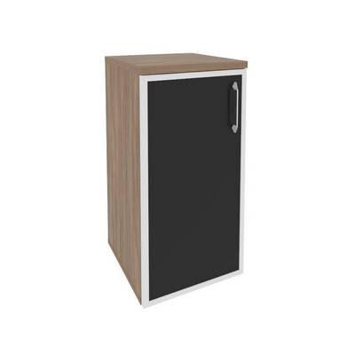 Onix O.SU-3.2R(L) black (Дуб Аризона) Шкаф низкий узкий левый (1 низкий фасад стекло лакобель в раме)