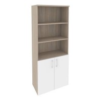 Onix O.ST-1.1 (Дуб Аттик/Белый Бриллиант) Шкаф высокий широкий (2 низких фасада ЛДСП)