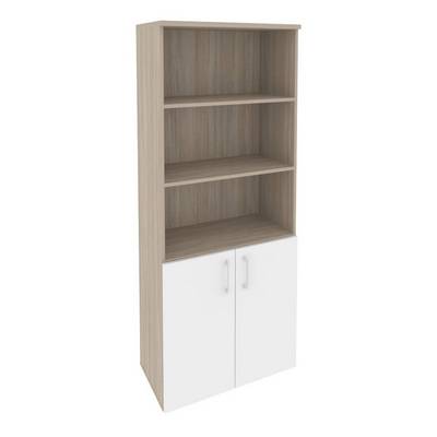 Onix O.ST-1.1 (Дуб Аттик/Белый Бриллиант) Шкаф высокий широкий (2 низких фасада ЛДСП)