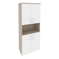 Onix O.ST-1.5 (Дуб Аттик/Белый Бриллиант) Шкаф высокий широкий (4 низких фасада ЛДСП)