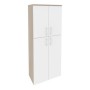 Onix O.ST-1.8 (Дуб Аттик/Белый Бриллиант) Шкаф высокий широкий (2 средних фасада ЛДСП + 2 низких фасада ЛДСП)