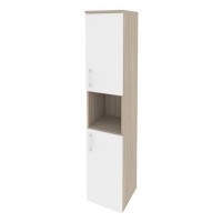 Onix O.SU-1.5(R) (Дуб Аттик/Белый Бриллиант) Шкаф высокий узкий правый (2 низких фасада ЛДСП)