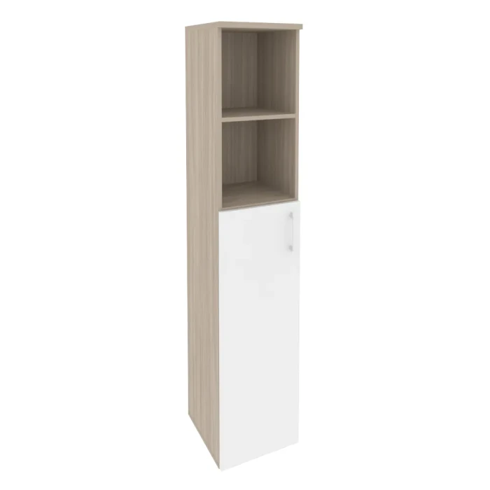 O.SU-1.6(L) (Дуб Аттик/Белый Бриллиант) Шкаф высокий узкий левый (1 средний фасад ЛДСП)