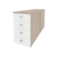 Onix O.TPO-2.7 (Дуб Аттик/Белый Бриллиант) Тумба двойная приставная / опорная