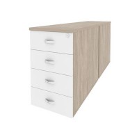 Onix O.TPO-2.8 (Дуб Аттик/Белый Бриллиант) Тумба двойная приставная / опорная