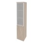 Onix O.SU-1.2R(R) (Дуб Аттик) Шкаф высокий узкий правый (1 низкий фасад ЛДСП + 1 средний фасад стекло в раме)