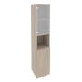 Onix O.SU-1.4(L) (Дуб Аттик) Шкаф высокий узкий левый (1 низкий фасад ЛДСП + 1 низкий фасад стекло)