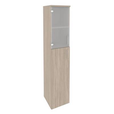 Onix O.SU-1.7(L) (Дуб Аттик) Шкаф высокий узкий левый (1 средний фасад ЛДСП + 1 низкий фасад стекло)