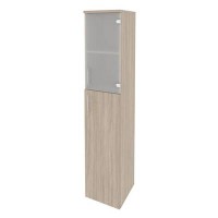 Onix O.SU-1.7(R) (Дуб Аттик) Шкаф высокий узкий правый (1 средний фасад ЛДСП + 1 низкий фасад стекло)
