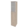 Onix O.SU-1.7(R) (Дуб Аттик) Шкаф высокий узкий правый (1 средний фасад ЛДСП + 1 низкий фасад стекло)