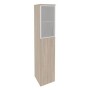 Onix O.SU-1.7R(L) (Дуб Аттик) Шкаф высокий узкий левый (1 средний фасад ЛДСП + 1 низкий фасад стекло в раме)