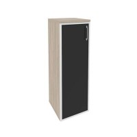 Onix O.SU-2.4R(L) black (Дуб Аттик) Шкаф средний узкий левый (1 средний фасад стекло лакобель в раме)