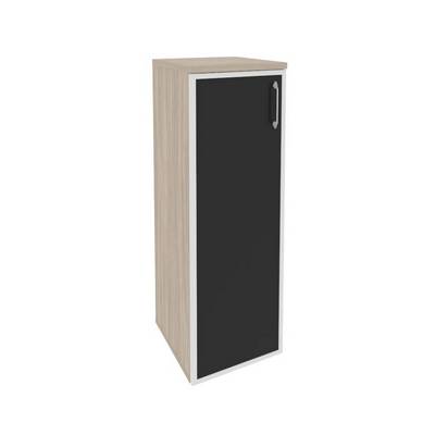 Onix O.SU-2.4R(L) black (Дуб Аттик) Шкаф средний узкий левый (1 средний фасад стекло лакобель в раме)