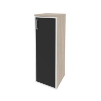 Onix O.SU-2.4R(R) black (Дуб Аттик) Шкаф средний узкий правый (1 средний фасад стекло лакобель в раме)